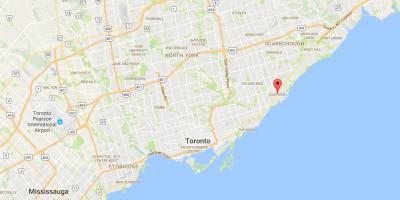 Mapa Cliffside distriktu Torontu