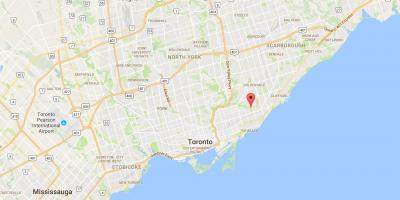 Mapa Crescent Gradu distriktu Torontu