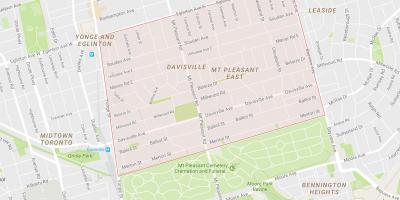 Mapa Davisville Selo susjedstvu Torontu
