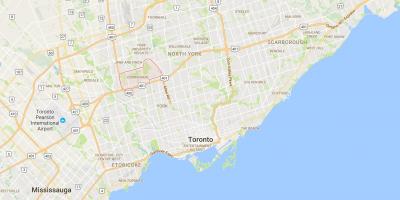 Mapa Downsview distriktu Torontu