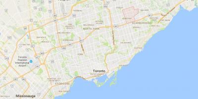 Mapa Eginkortu distriktu Torontu