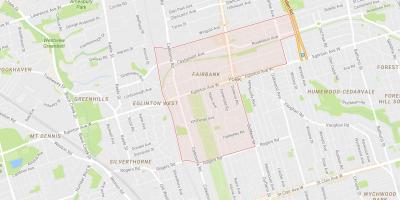 Mapa Fairbank susjedstvu Torontu