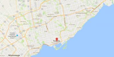 Mapa financijsko distriktu Torontu