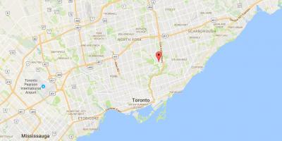 Mapa Flemingdon Park okrugu Torontu