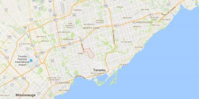 Mapa Forest Hillu distriktu Torontu