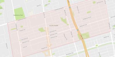 Mapa Glen Park susjedstvu Torontu