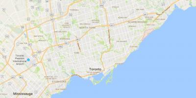 Mapa Guildwood distriktu Torontu