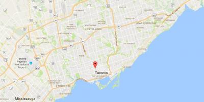 Mapa Harbord Selo distriktu Torontu