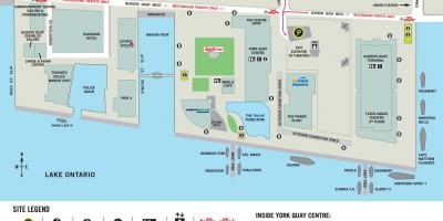 Mapa Harbourfront Centar Torontu