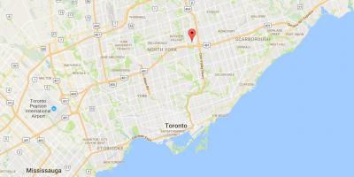 Mapa Henry Farmu distriktu Torontu