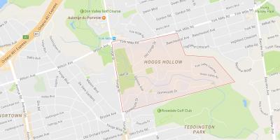 Mapa Hoggs Hollow susjedstvu Torontu