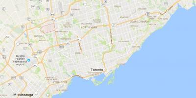 Mapa Humber Samit distriktu Torontu