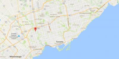 Mapa Humber Visine – Westmount distriktu Torontu