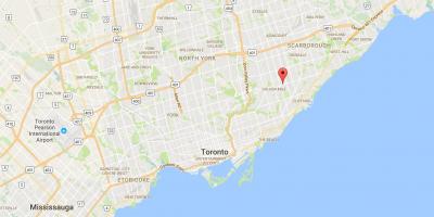 Mapa Ionview distriktu Torontu