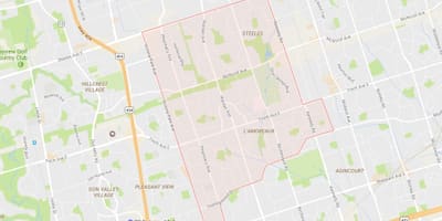 Mapa Sam'Amoreaux susjedstvu Torontu