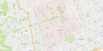 Mapa Sam'Amoreaux susjedstvu Torontu