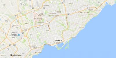 Mapa Jane i Finch distriktu Torontu