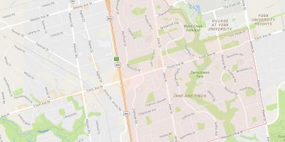 Mapa Jane i Finch susjedstvu Torontu