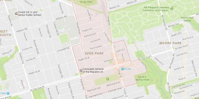 Mapa Jelena Park susjedstvu Torontu