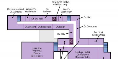 Mapa Joseph St. je Zdravstveni centar Torontu Sunnyside nivo 2