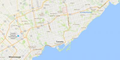 Mapa Kikiriki distriktu Torontu