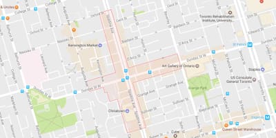 Mapa kineskoj četvrti susjedstvu Torontu
