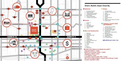 Mapa Kraljica ulici Torontu