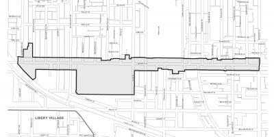 Mapa Kraljica ulici zapad Torontu