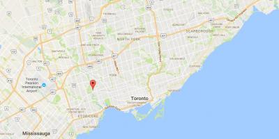 Mapa Lambton distriktu Torontu