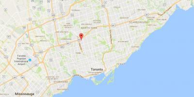 Mapa Lawrence Imanja distriktu Torontu