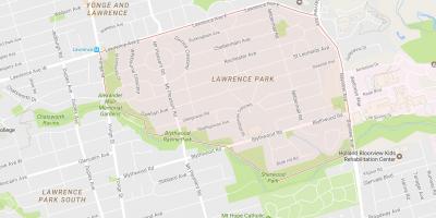Mapa Lawrence Park susjedstvu Torontu
