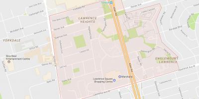 Mapa Lawrence Visine susjedstvu Torontu