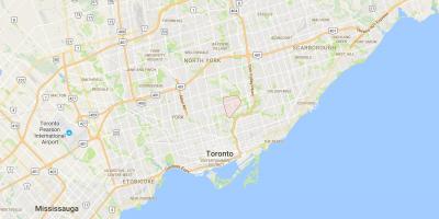 Mapa Leaside distriktu Torontu