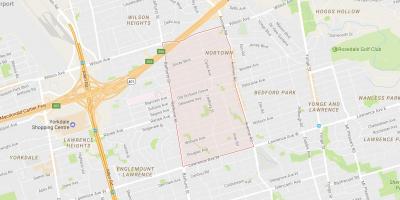 Mapa Ledbury Park susjedstvu Torontu