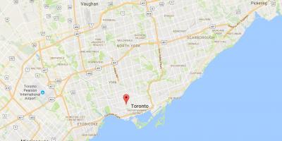 Mapa Maloj Italiji distriktu Torontu