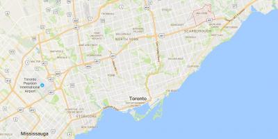 Mapa Malvern distriktu Torontu