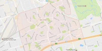 Mapa Malvern susjedstvu Torontu