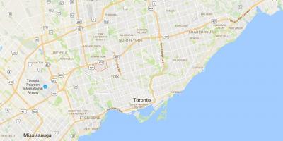 Mapa Maple Leaf distriktu Torontu