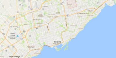 Mapa Milliken distriktu Torontu