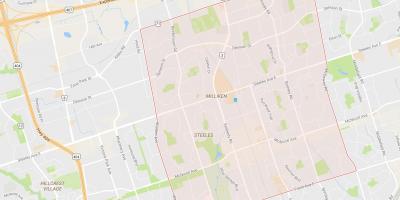 Mapa Milliken susjedstvu Torontu