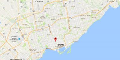 Mapa Mirvish Selo distriktu Torontu