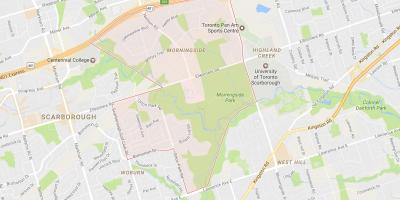 Mapa Morningsajd susjedstvu Torontu