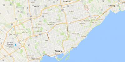 Mapa Morningsajd Visine distriktu Torontu