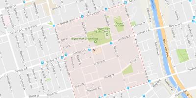 Mapa Namjesnika Park susjedstvu Torontu