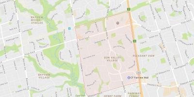 Mapa Ne Dolini Selo susjedstvu Torontu