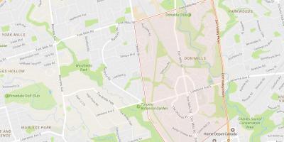 Mapa Ne Mills susjedstvu Torontu