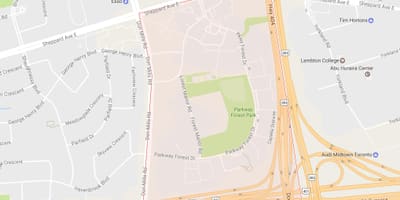 Karta za Parking Šumi susjedstvu Torontu