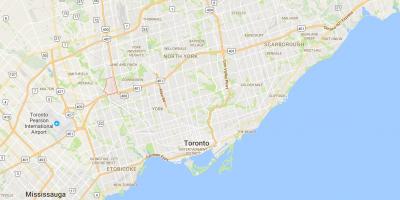 Mapa Pelmo Park – Humberlea distriktu Torontu