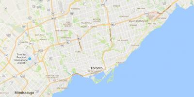 Mapa Planinskih Creek distriktu Torontu