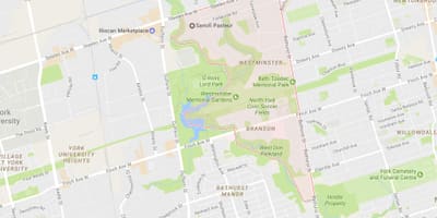 Mapa Plovidba–Branson susjedstvu Torontu
